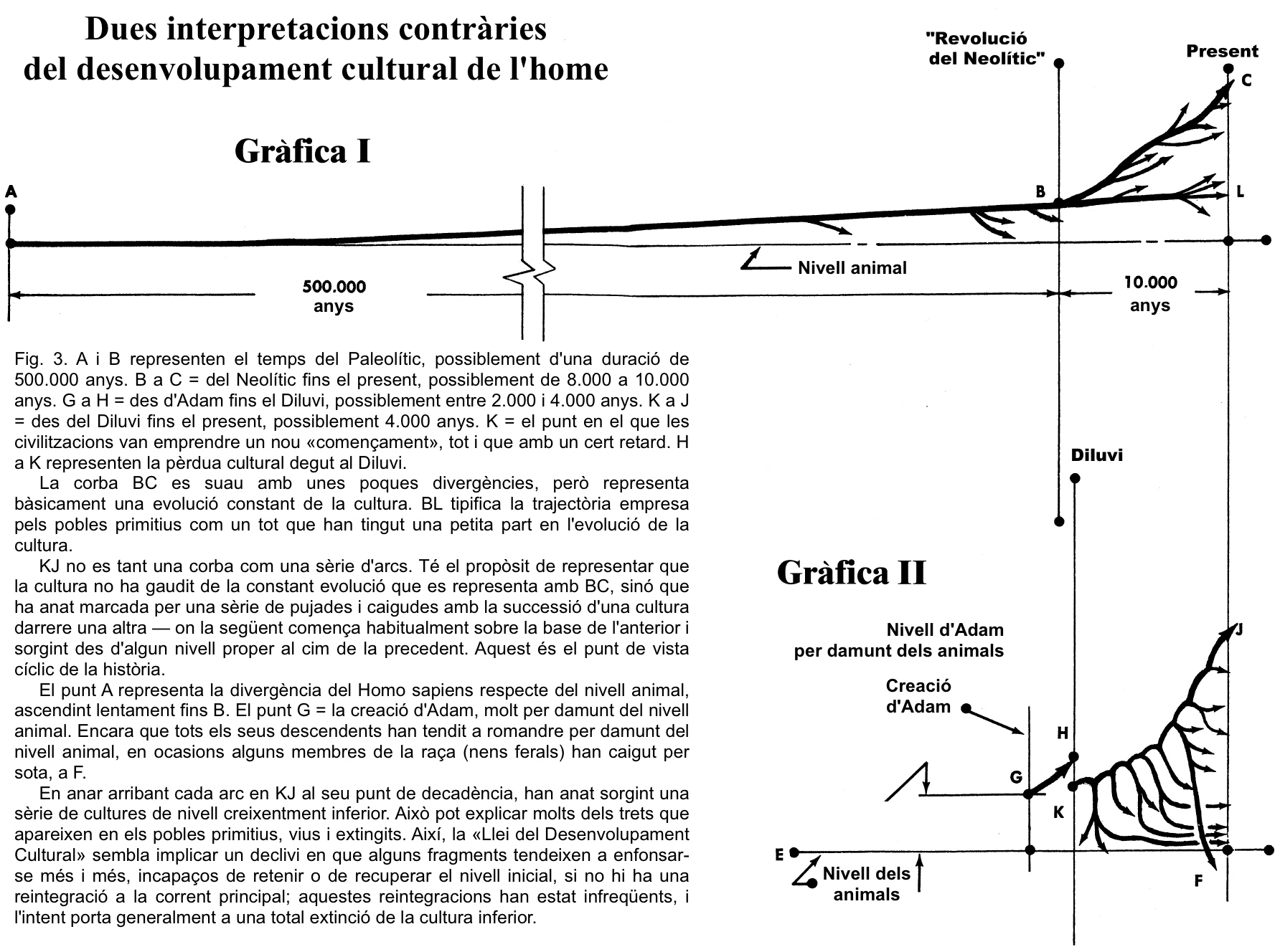 Dues interpretacions oposades de la lnia del
                      temps